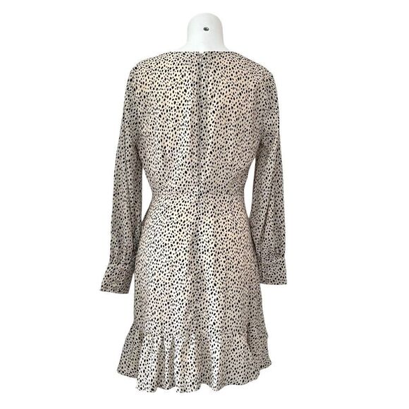 Halogen Black Speckles Ruffle Mini Dress size Medium - Picture 2 of 8